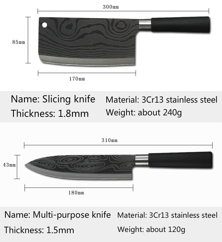Professional chef stainless steel knife gift set knife