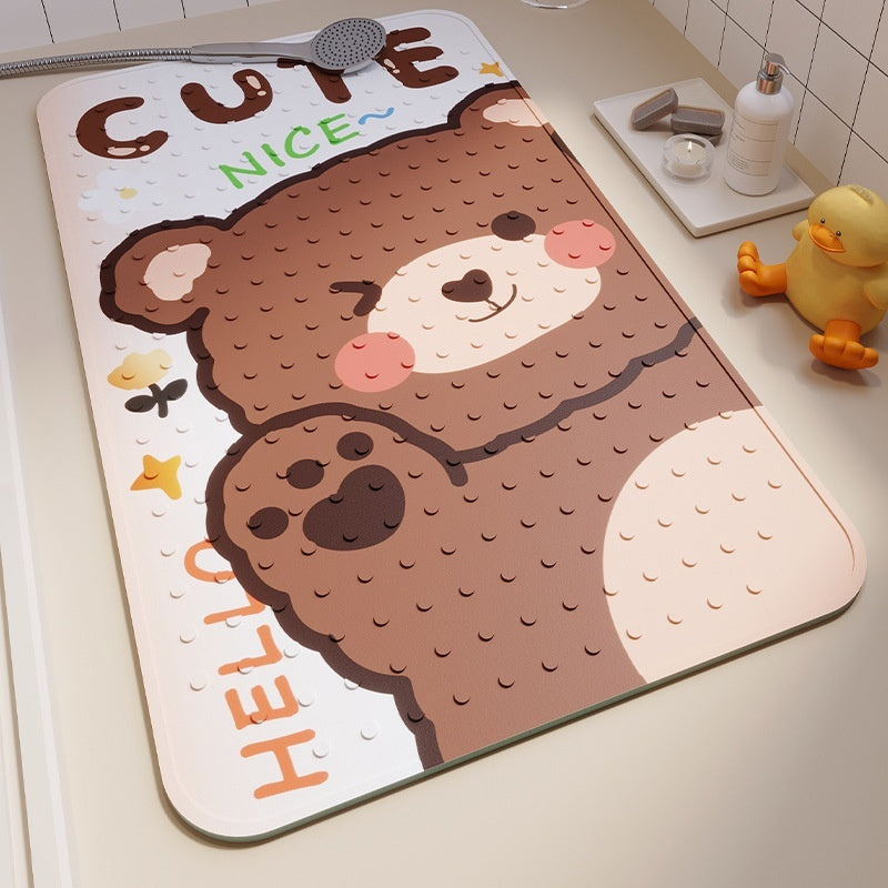 Home Bathroom Anti-slip Anti-fall Suction Cup Pad Shower Room Foot Mat Children's Bath Floor Mat