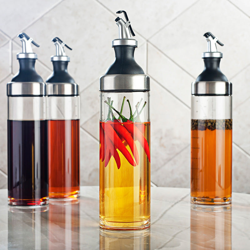 Borosilicate glass bottles with large pot vinegar bottle bottle kitchen pot of vinegar sesame oil leakage of large capacity of soy sauce