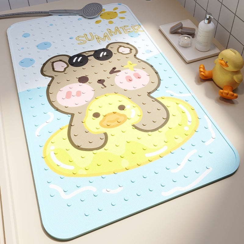 Home Bathroom Anti-slip Anti-fall Suction Cup Pad Shower Room Foot Mat Children's Bath Floor Mat