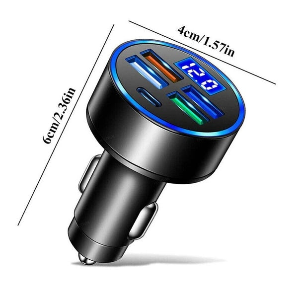 5 USB Port Super Fast Car Charger Adapter