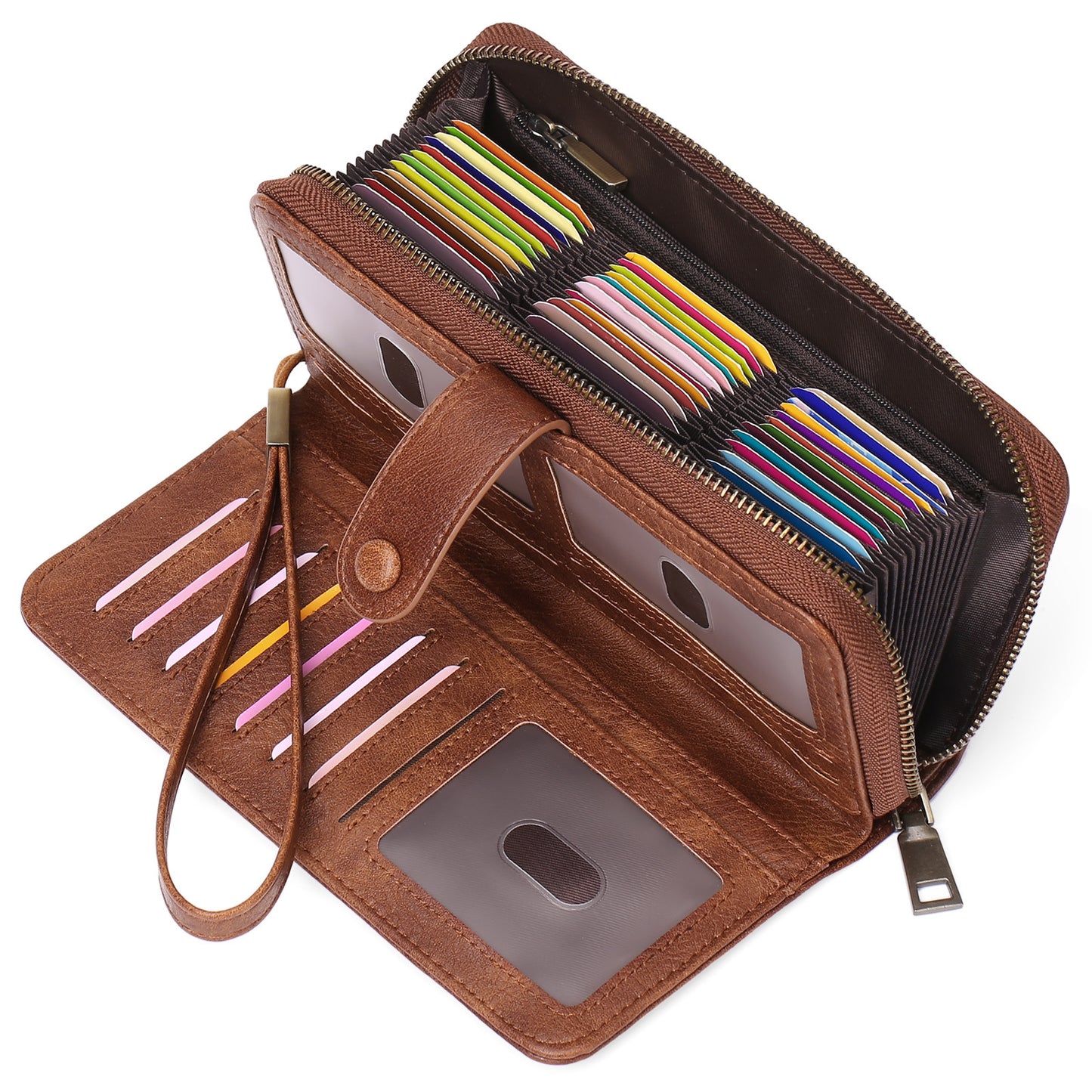 Expanding Card Holder Women's Long Wallet Passport Bag