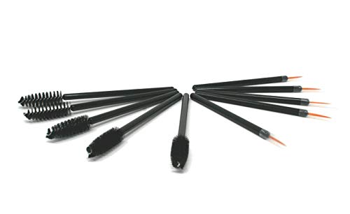 Organic Castor Oil for Eyelashes and Eyebrows with Applicator Kit