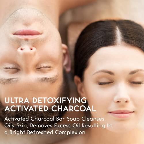 O Naturals 3 Pack Activated Charcoal Black Bar Soap