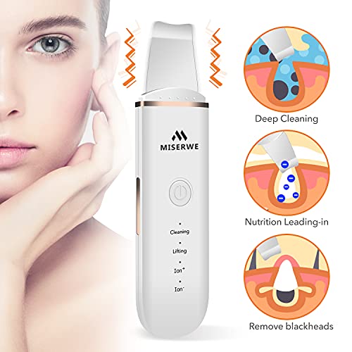 Skin Scrubber Face Skin Spatula Blackhead Remover Pore Cleaner Face Beauty Lifting Tool Comedones Extractor with 4 Modes