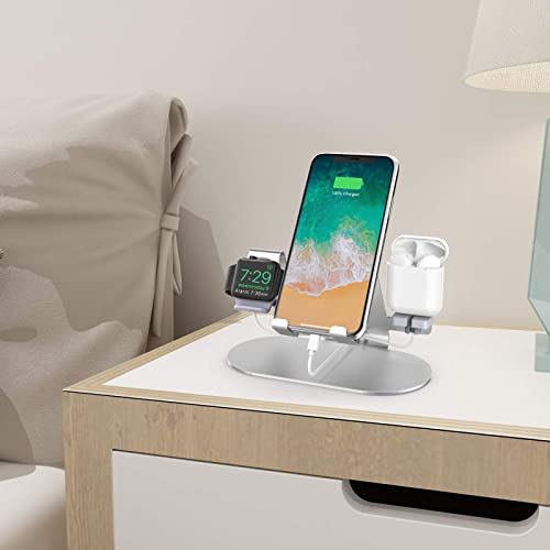 3 in 1 Aluminum Charging Station for Apple Watch Charger Stand Dock
