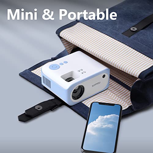 Mini Projector, Native 1080P Full HD 9000L SOPYOU Movie Outdoor Projector