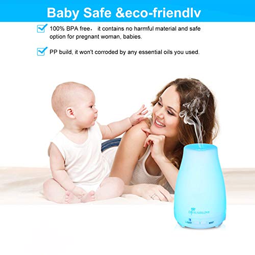 Diffuserlove Essential Oil Diffusers 200ML Remote Control Ultrasonic Mist Humidifiers BPA