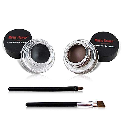 2 in 1 Black and Brown Gel Eyeliner Set