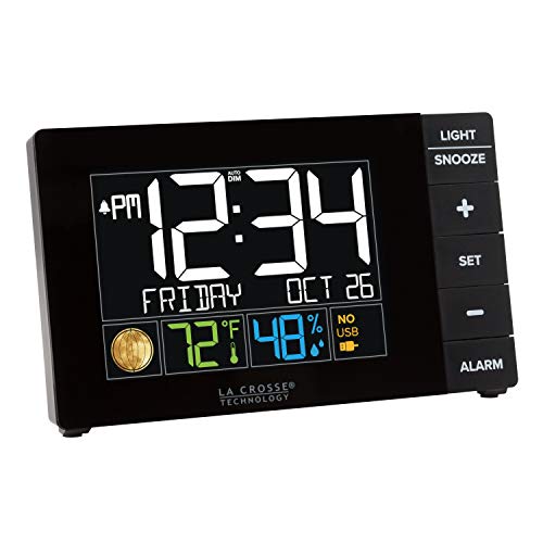 Technology Color Alarm Clock with Temperature & Humidity with USB Port