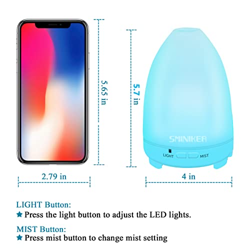 Essential Oil Diffuser 2 Pack Max 200 ML Ultrasonic Cool Mist Humidifiers