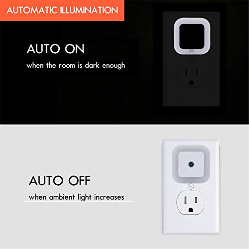 Uigos LED Night Light Lamp with Smart Sensor Dusk to Dawn Sensor