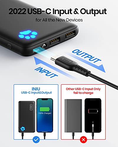 Portable Charger, USB C Slimmest Triple 3A High