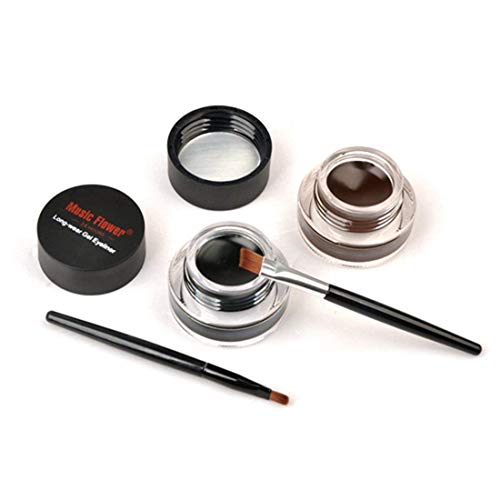 2 in 1 Black and Brown Gel Eyeliner Set