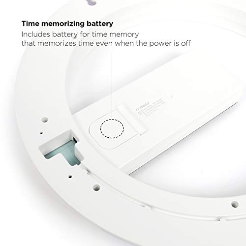 Mooas Moodlight Dual Mirror LED Clock with Remote Control