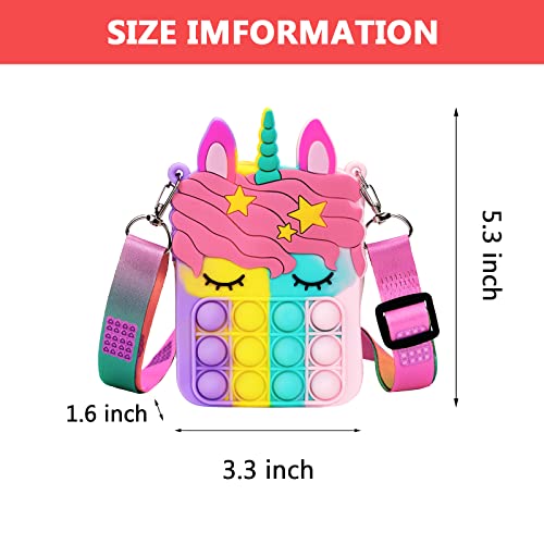 Unicorn Pop Purse for Girl and Women Pop Bag