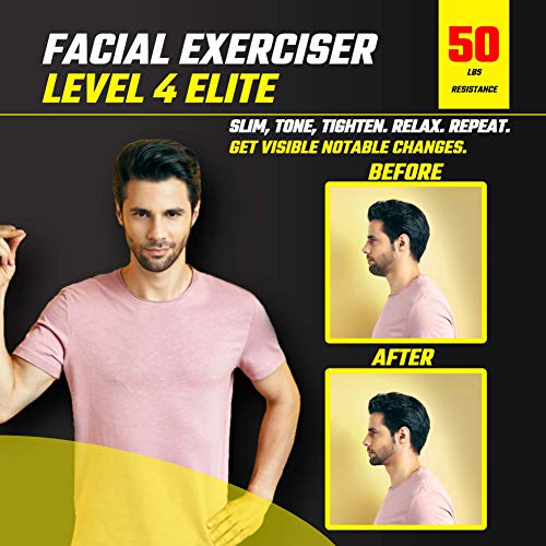 Jawzrsize Jaw, Face, and Neck Exerciser - Define Your Jawline, Slim and Tone Your Face, Look Younger and Healthier - Helps Reduce Stress and Cravings - Facial Exerciser (Level 4 - Elite) (Green)