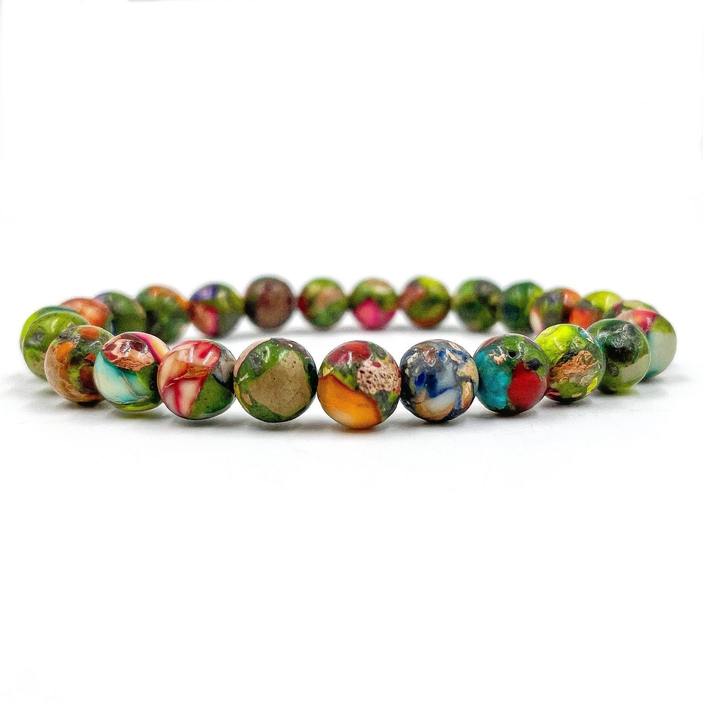 Union - Rainbow Imperial Jasper Gemstone Beaded Bracelet