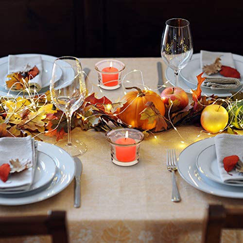 Letine Tealight Candle Holder Set of 12- Clear Glass Votive Candle Holders