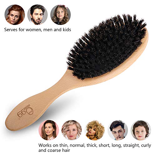 BLACK EGG Boar Bristle Hair Brush