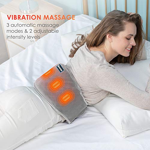 Comfier Heating Pad with Massager, Heated Waist Massage Belt for Back Pain