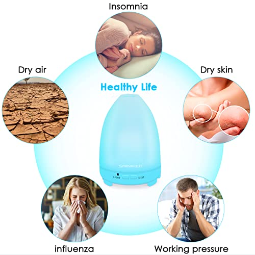 Essential Oil Diffuser 2 Pack Max 200 ML Ultrasonic Cool Mist Humidifiers