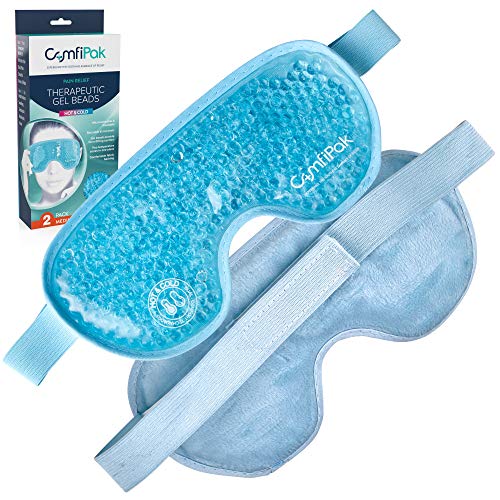 Gel Eye Mask for Sleeping, 2 Pack - Reusable Hot and Cold Compress