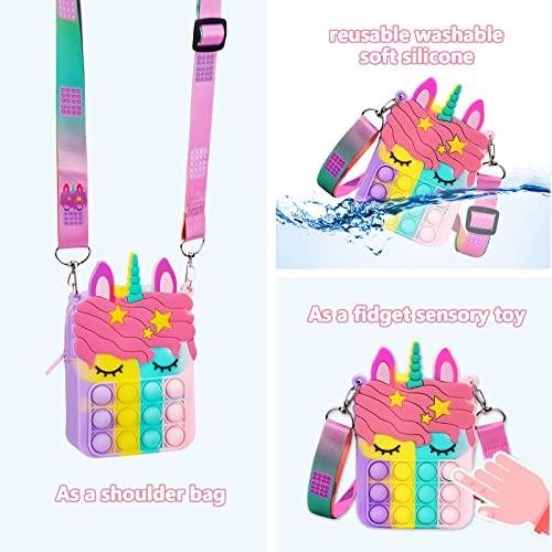 Unicorn Pop Purse for Girl and Women Pop Bag