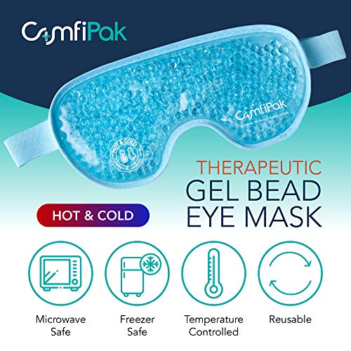 Gel Eye Mask for Sleeping, 2 Pack - Reusable Hot and Cold Compress