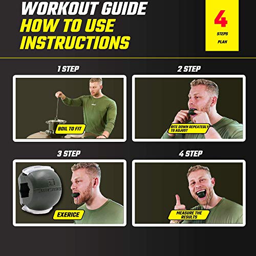 Jawzrsize Jaw, Face, and Neck Exerciser - Define Your Jawline, Slim and Tone Your Face, Look Younger and Healthier - Helps Reduce Stress and Cravings - Facial Exerciser (Level 4 - Elite) (Green)