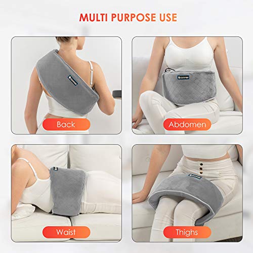 Comfier Heating Pad with Massager, Heated Waist Massage Belt for Back Pain