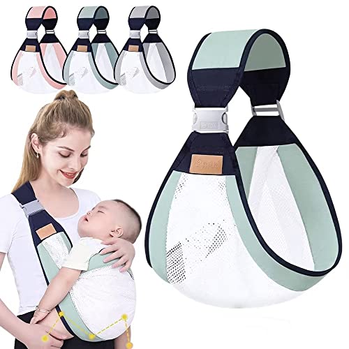 Baby Wraps Carrier, Adjustable 3D Mesh Baby Carrier Newborn to Toddler