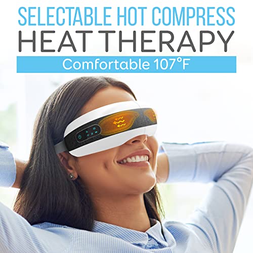 Eye Massager with Heat and Compression - Smart Eye Massager for Migraines and Stress