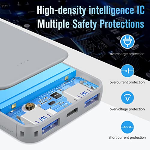 Mini Portable Charger Power Bank 5000mAh Capacity External Battery Pack