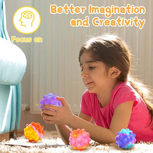 Pop Ball It Fidget Toys 4 PCS Anti-Pressure Popper Sensory Toys