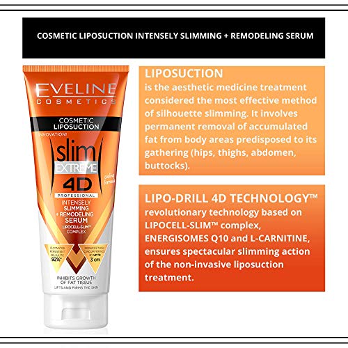 Eveline Slim Extreme 4D Liposuction Body Serum, 8.80 Fluid Ounce