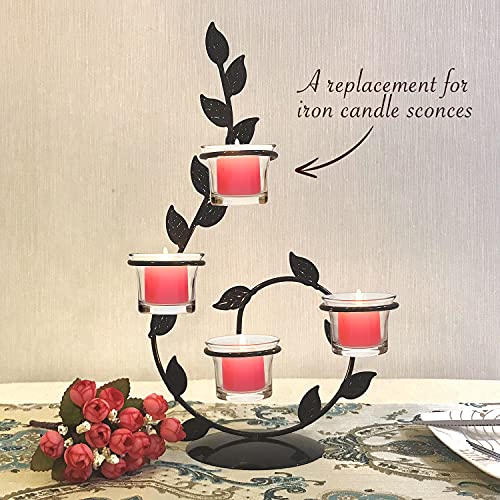 Letine Tealight Candle Holder Set of 12- Clear Glass Votive Candle Holders