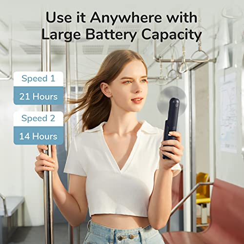 JISULIFE 3 IN 1 Handheld Fan, Mini Hand Fan, Portable Small Pocket Fan, USB Rechargeable Fan