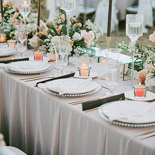 Letine Tealight Candle Holder Set of 12- Clear Glass Votive Candle Holders