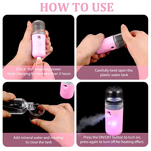 2 Piece Mini Face Humidifier Facial Sprayer