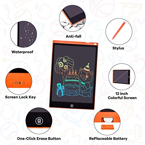 Toys Gift LCD Writing Tablet 12 Inch Colorful Screen,  Electronic Digital Handwriting Magnetic Drawing Board Tablet