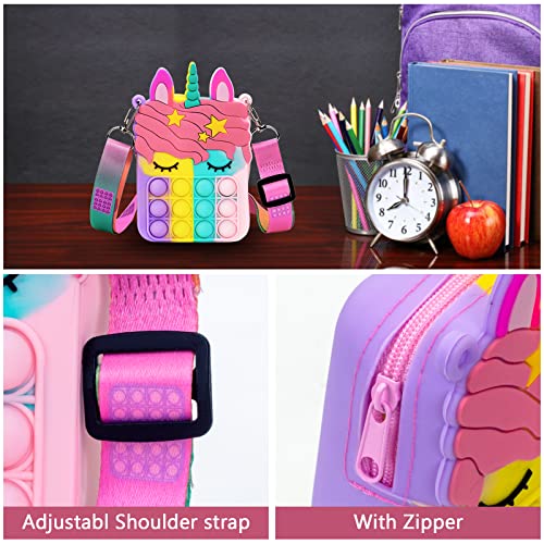 Unicorn Pop Purse for Girl and Women Pop Bag