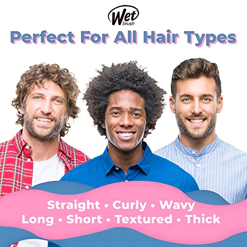 Wet Brush Men's Detangler Brush, Black - Stimulates Scalp & Beard for Fuller Stronger Healthier Hair