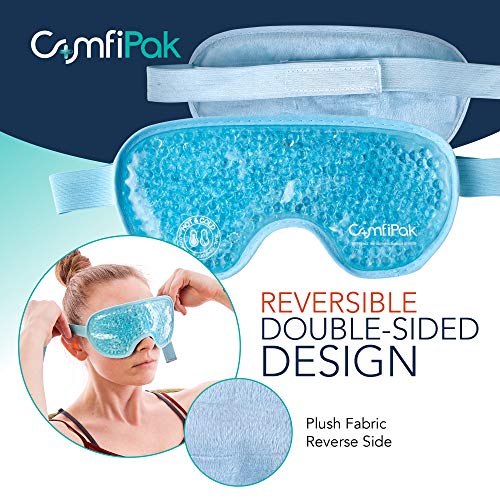 Gel Eye Mask for Sleeping, 2 Pack - Reusable Hot and Cold Compress
