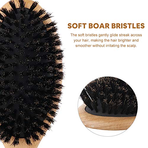 BLACK EGG Boar Bristle Hair Brush