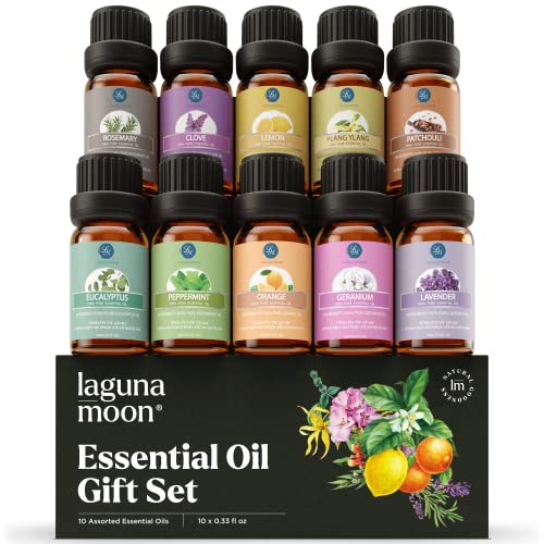 Essential Oils Set - Top 10 Organic Therapeutic-Grade Gift Set Blends for Fragrance