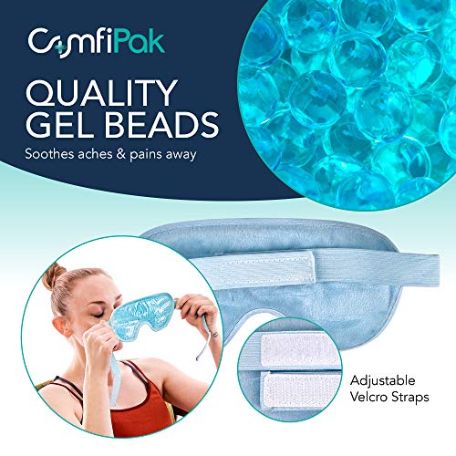 Gel Eye Mask for Sleeping, 2 Pack - Reusable Hot and Cold Compress