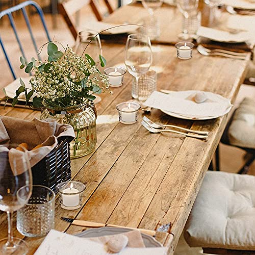 Letine Tealight Candle Holder Set of 12- Clear Glass Votive Candle Holders