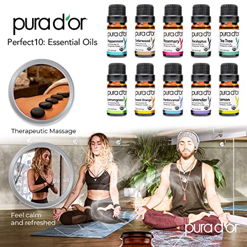 PURA D'OR Organic Essential Oils Set of 10
