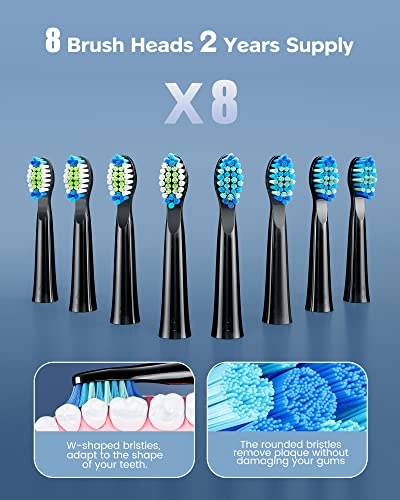 Bitvae Electric Toothbrush with 8 Brush Heads , 5 Modes Sonic Electric Toothbrush